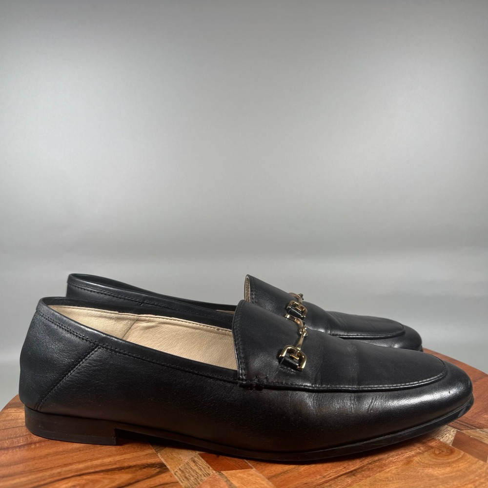 Sam Edelman Loraine Black Leather Bit Loafer Shoes Womens 9.5M / 39.5 EUR